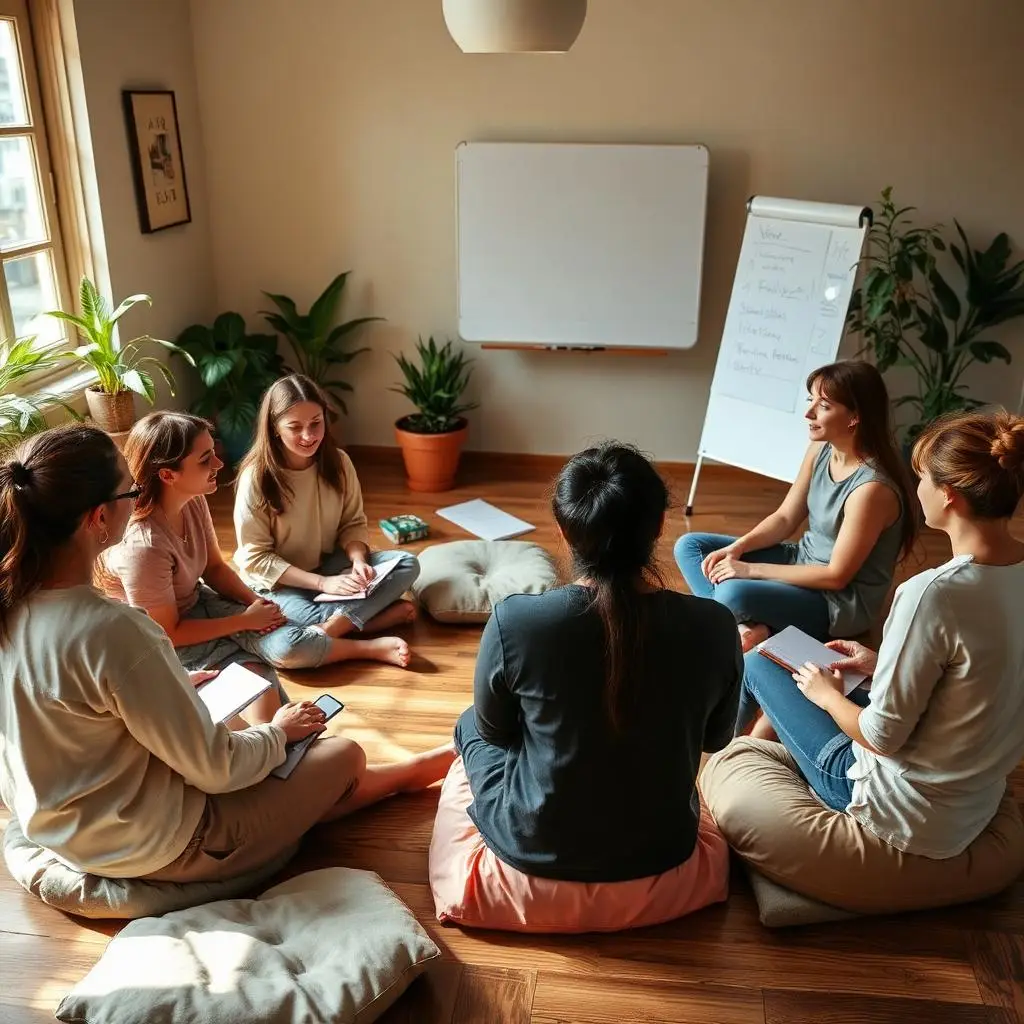 Small business owners taking part in a practical workshop